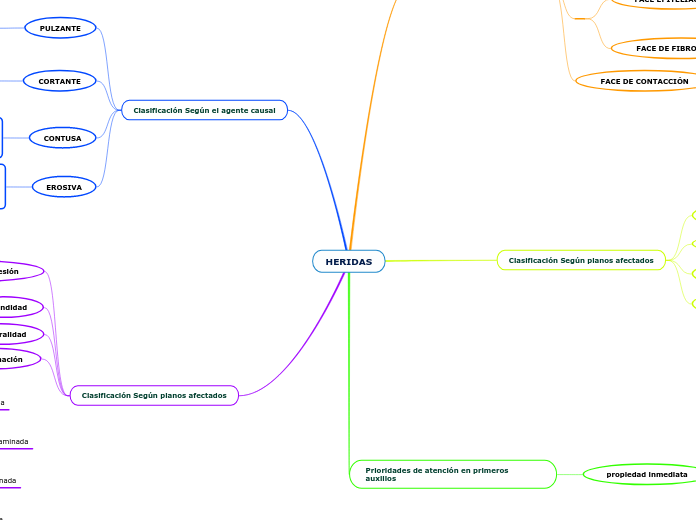 Heridas Mind Map